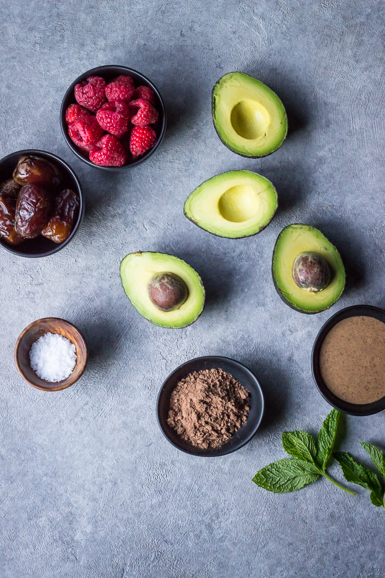 chocolate avocado mousse ing