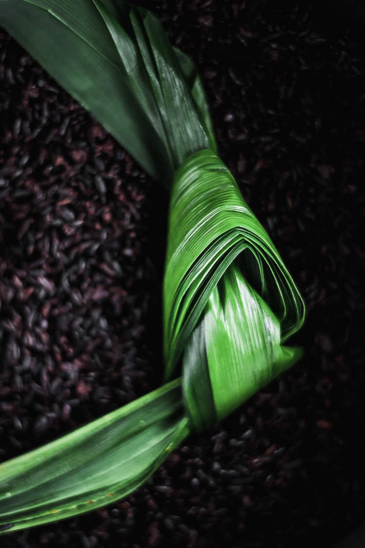 pandan leaf in black rice