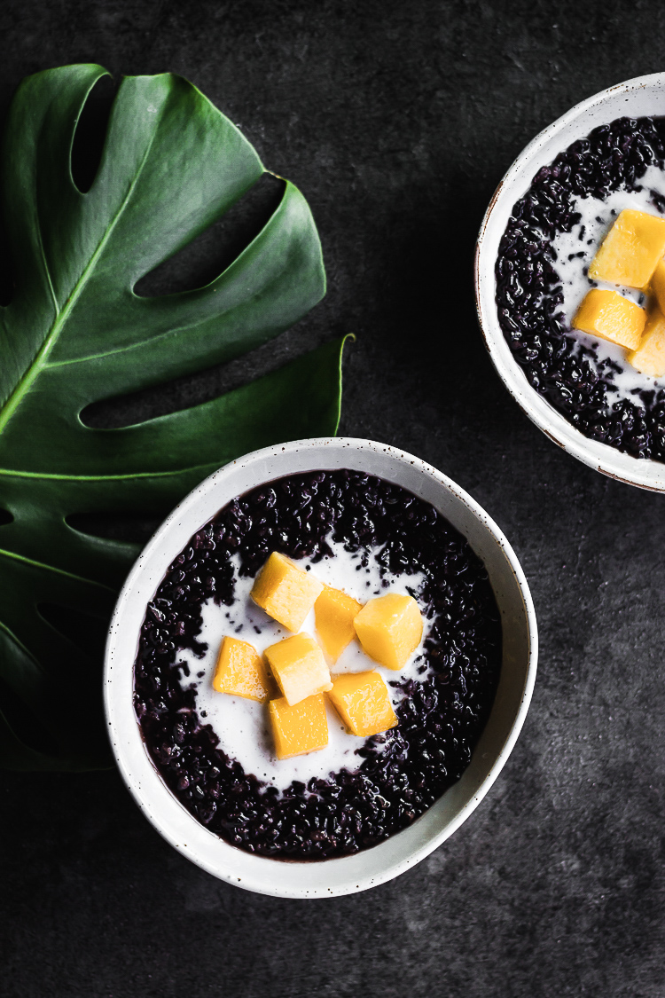 BLACK RICE WITH MANGO and COCONUT CREAM