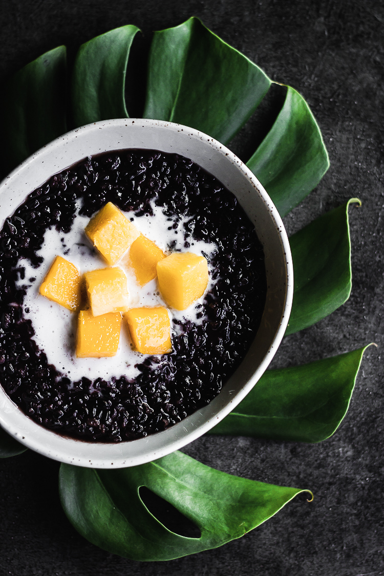 BLACK RICE WITH MANGO and COCONUT CREAM