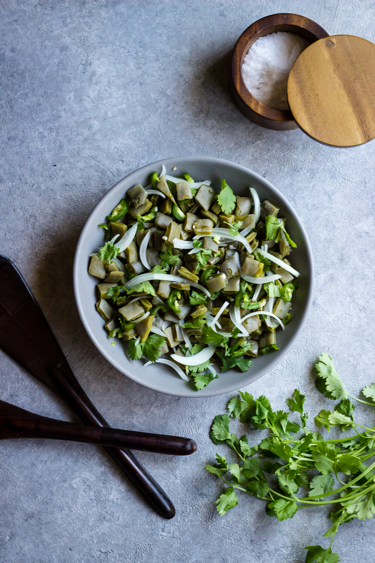 nopales and roasted corn tacos