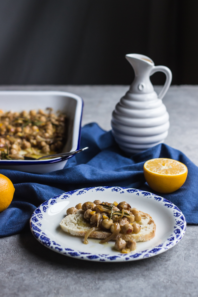 oven roasted preserved lemon chickpeas