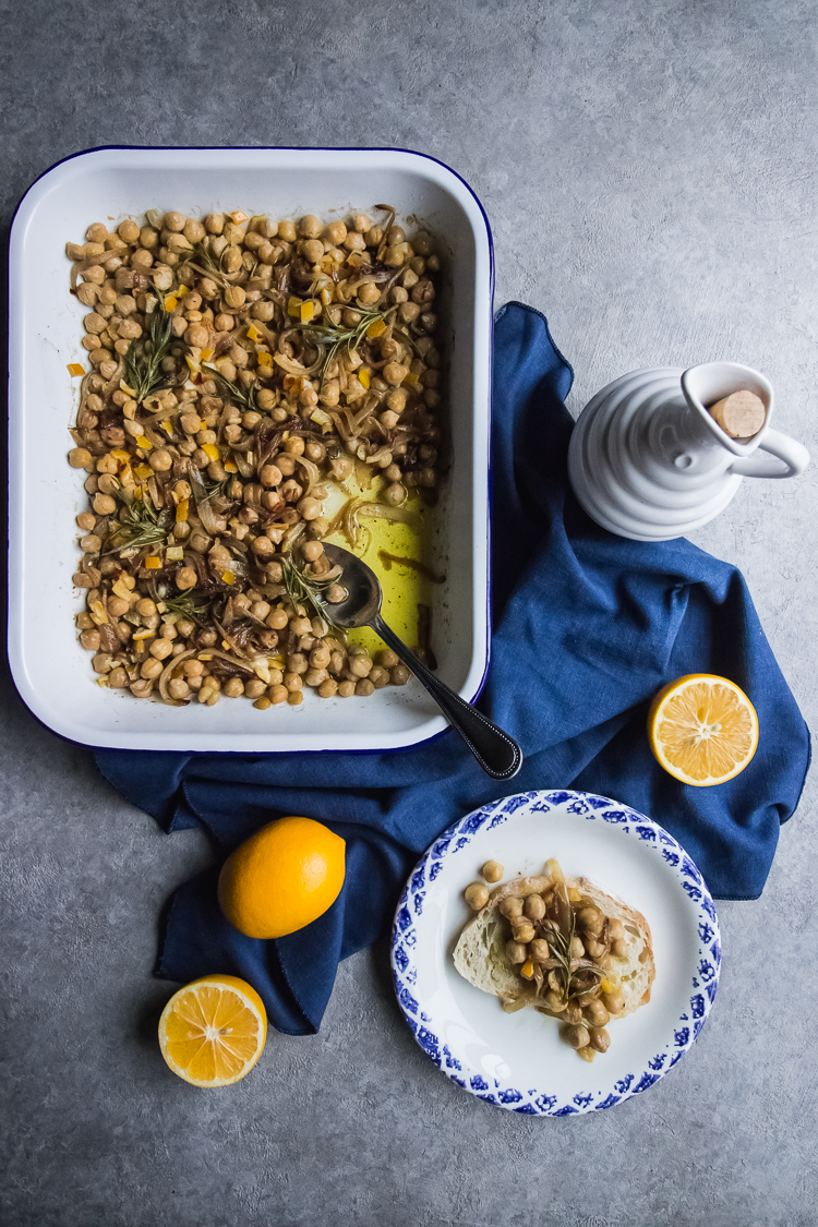 oven roasted preserved lemon chickpeas