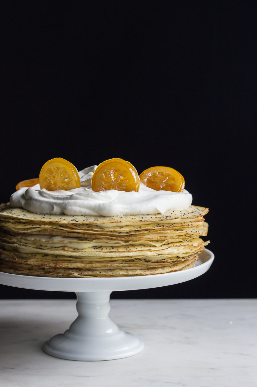 lemon poppy seed crepe cake