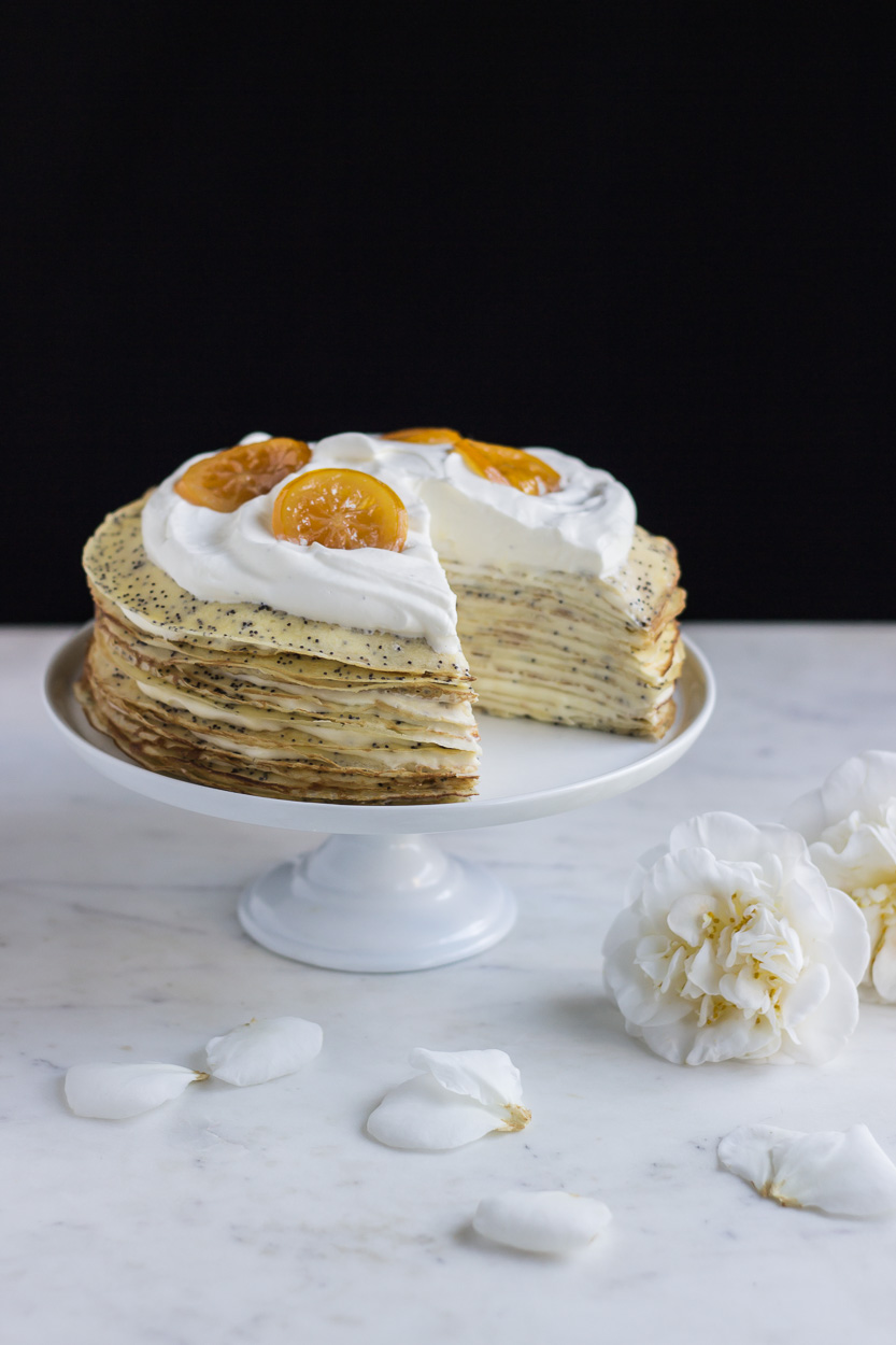 lemon poppy seed crepe cake