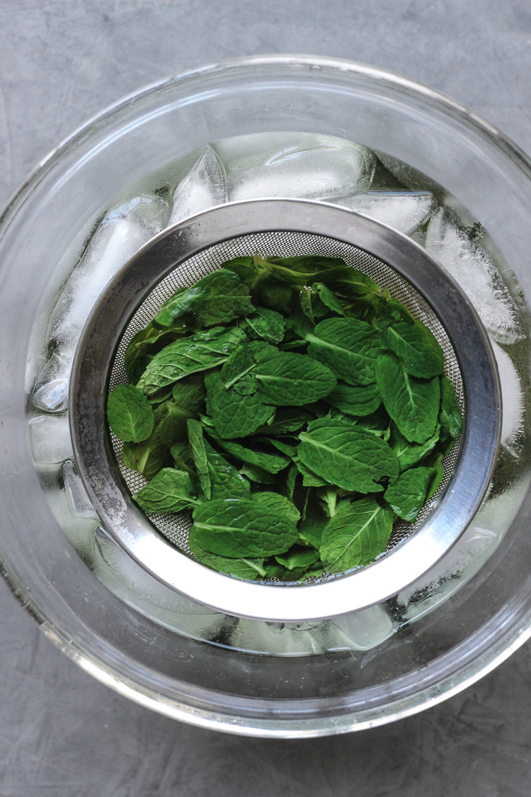 blanched mint