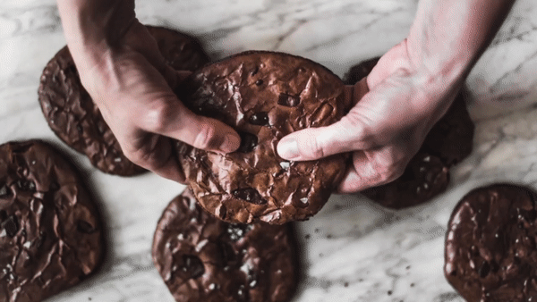gluten-free brownie cookies gif