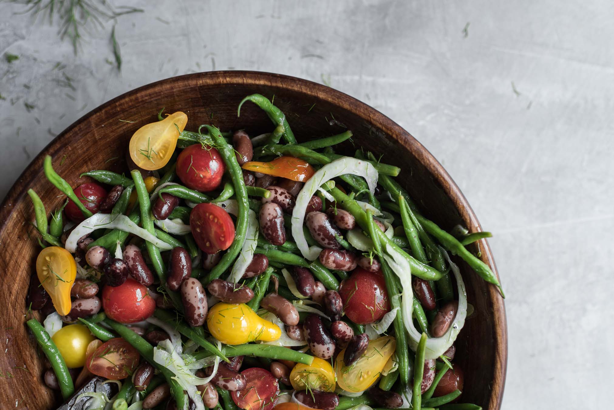 heirloom cattle bean summer salad