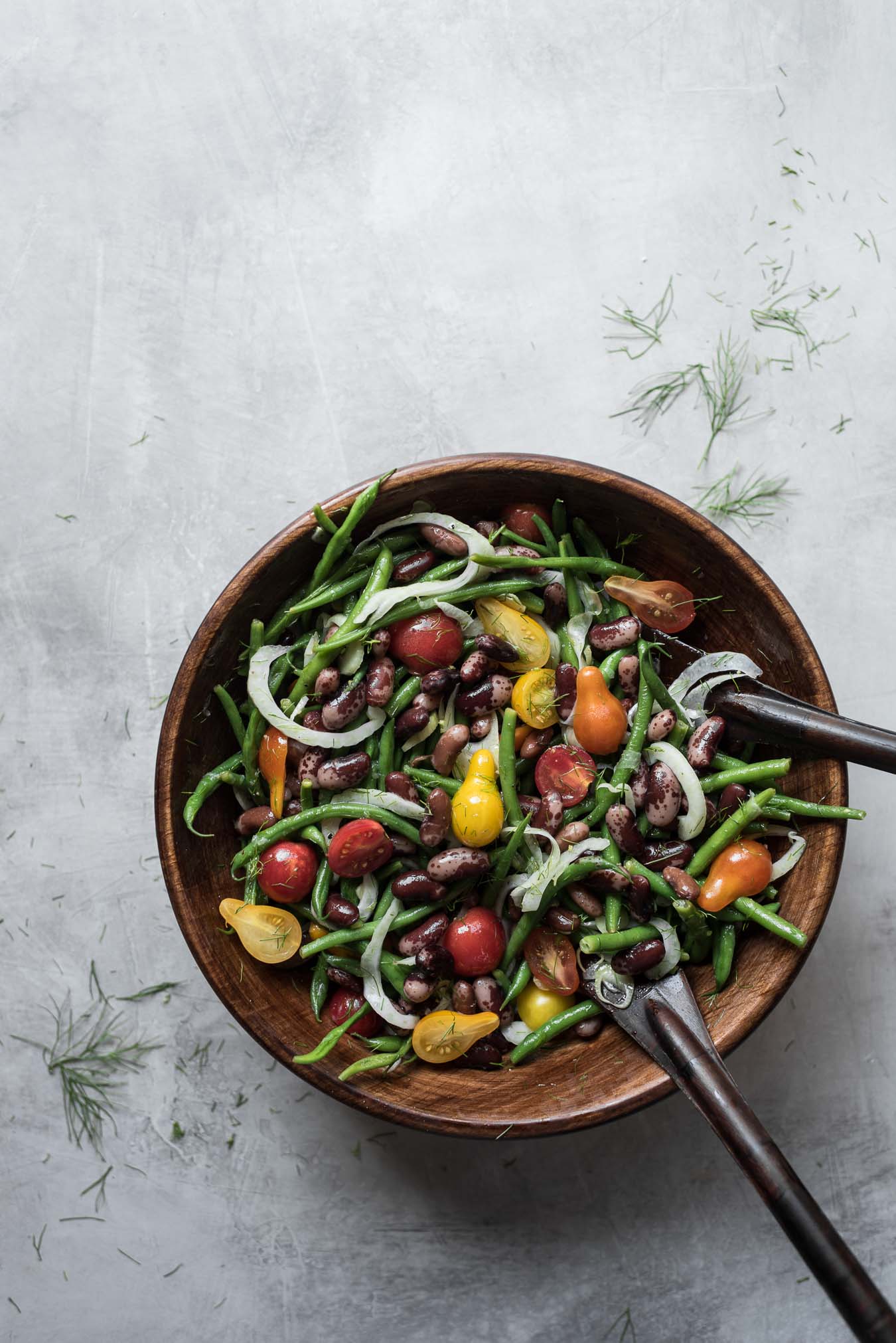 heirloom cattle bean summer salad