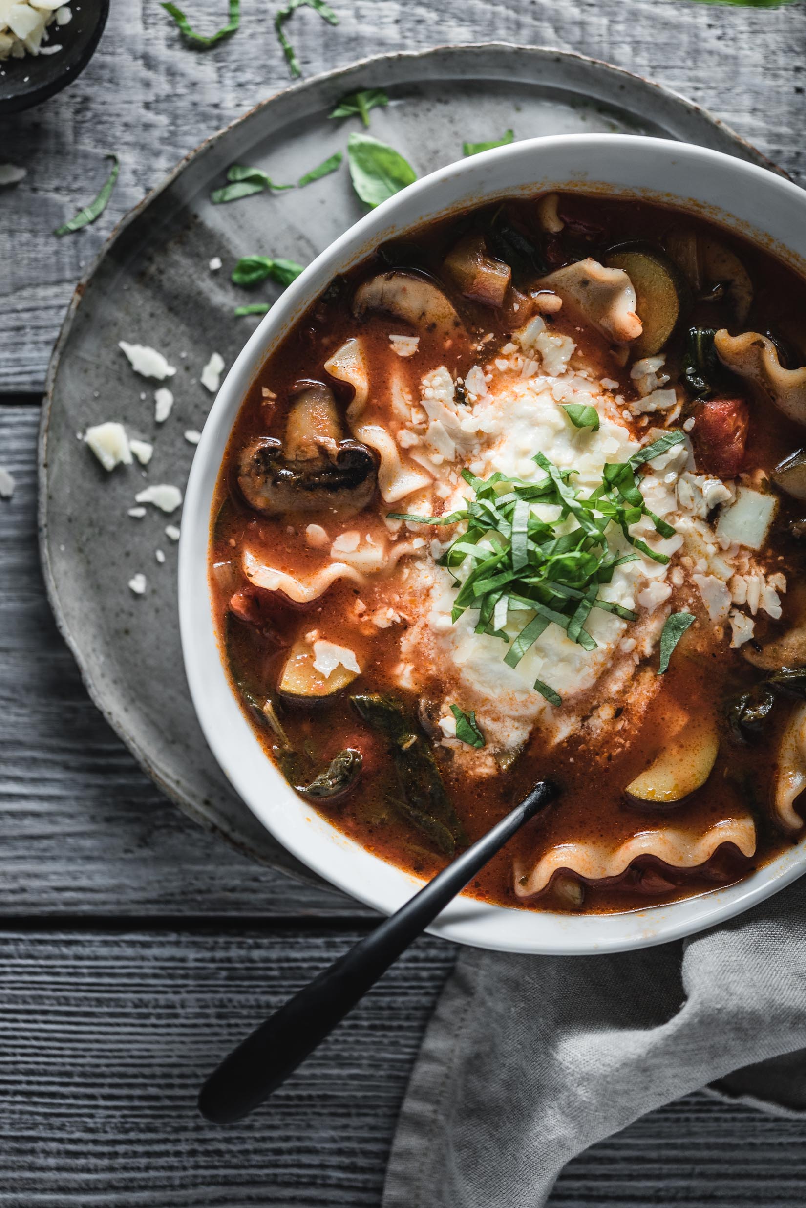 vegetable lasagna soup