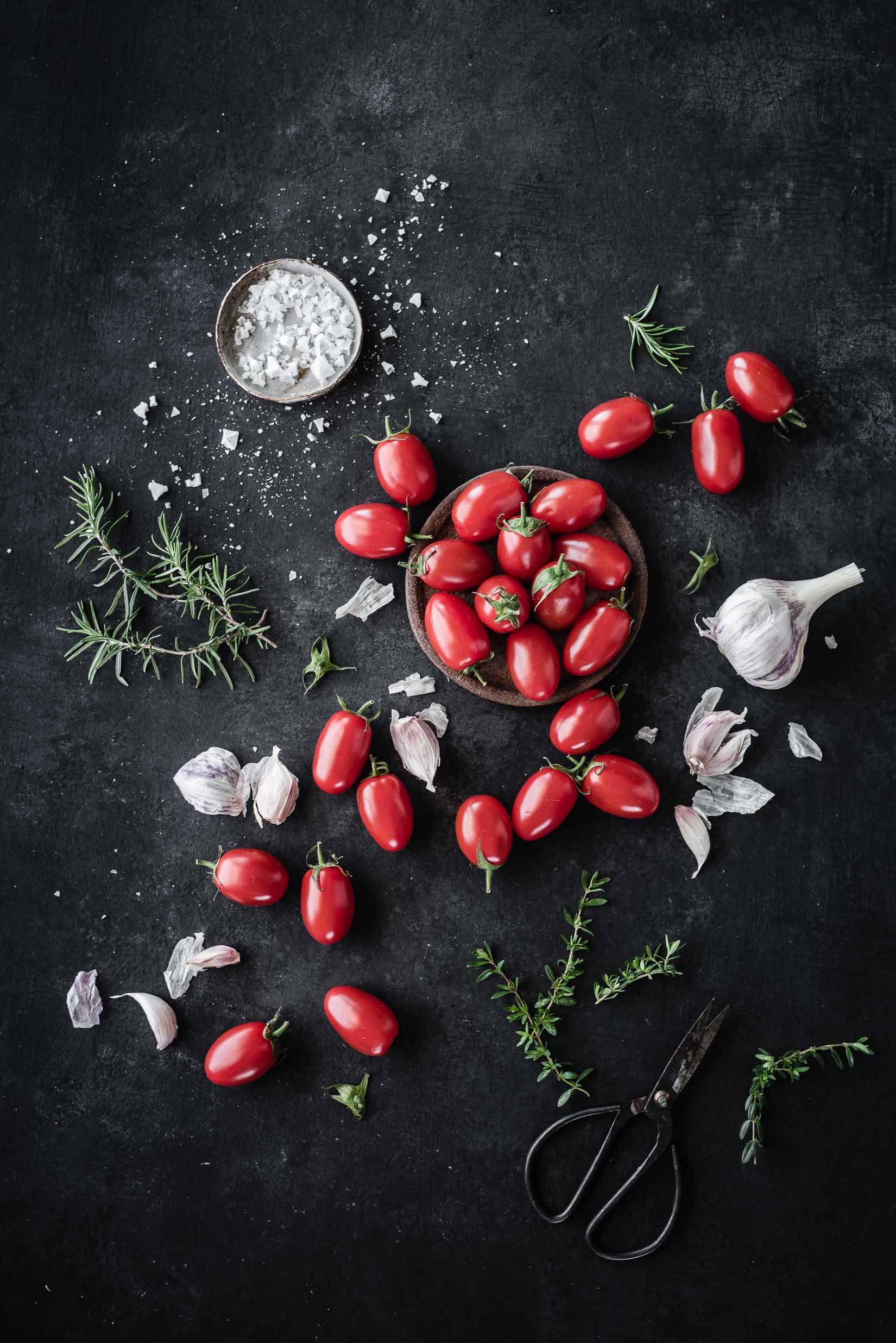 TOMATO GARLIC CONFIT OVER WHIPPED FETA YOGURT