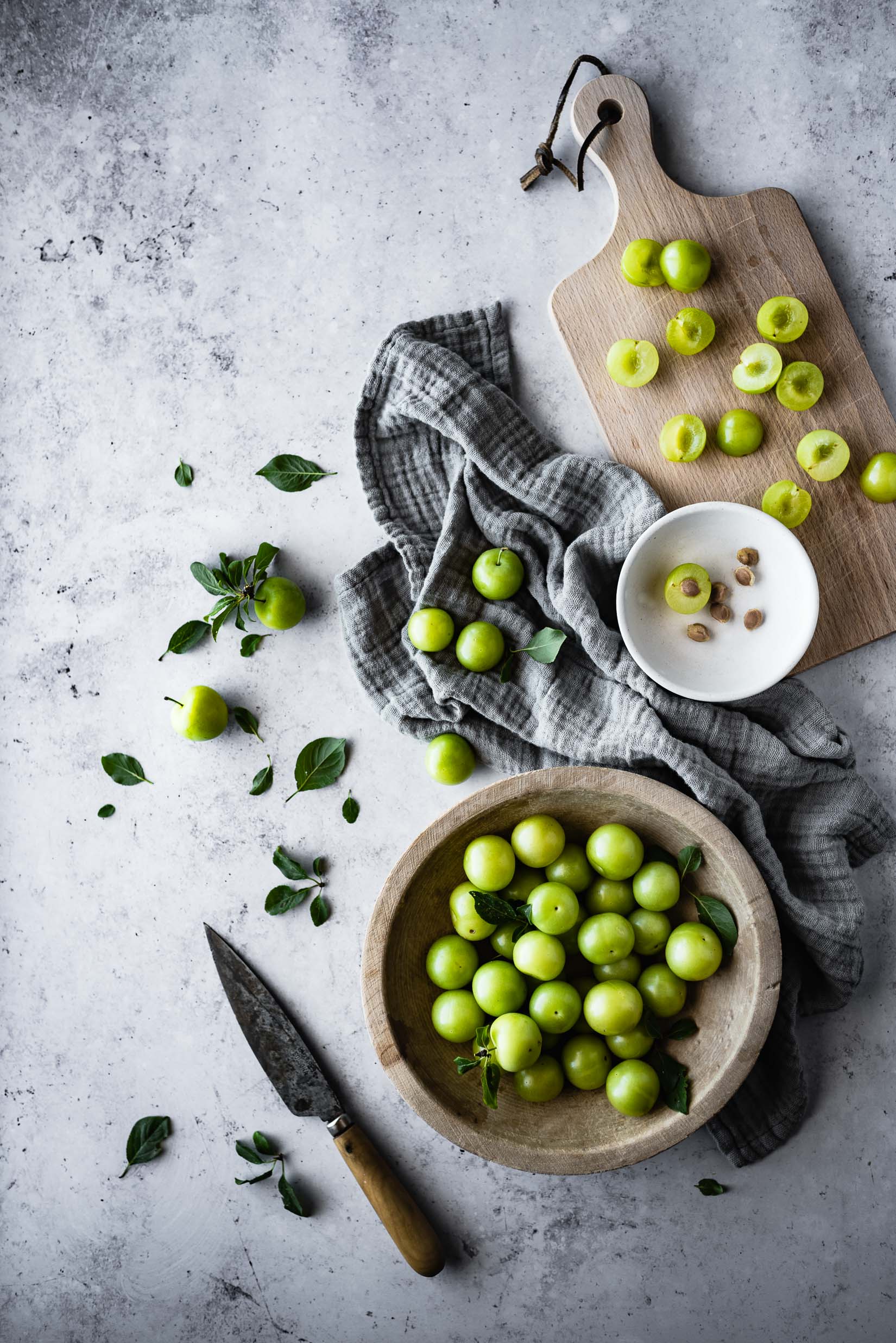 green plum + cucumber + wheat berry salad