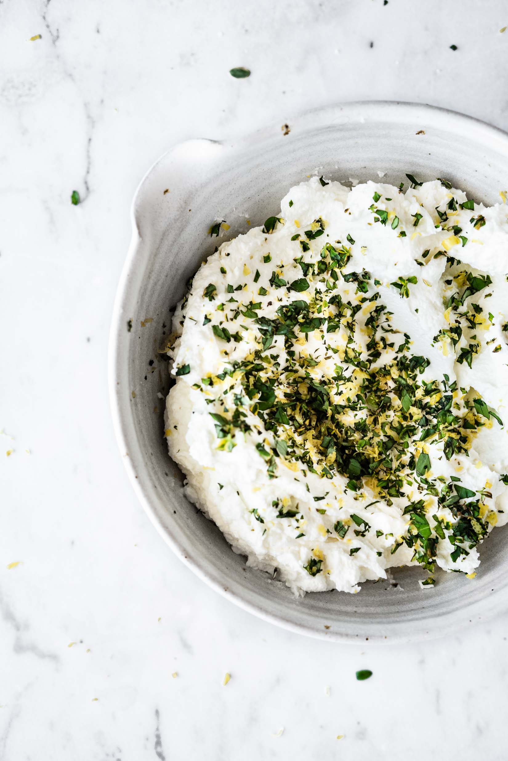 shaved cucumber lemon herb labneh toast