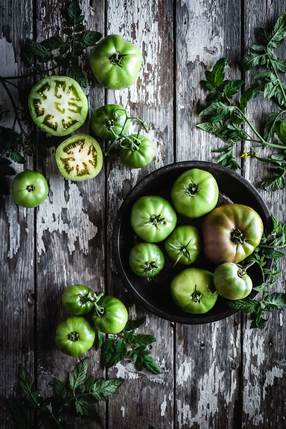 green tomato harvest