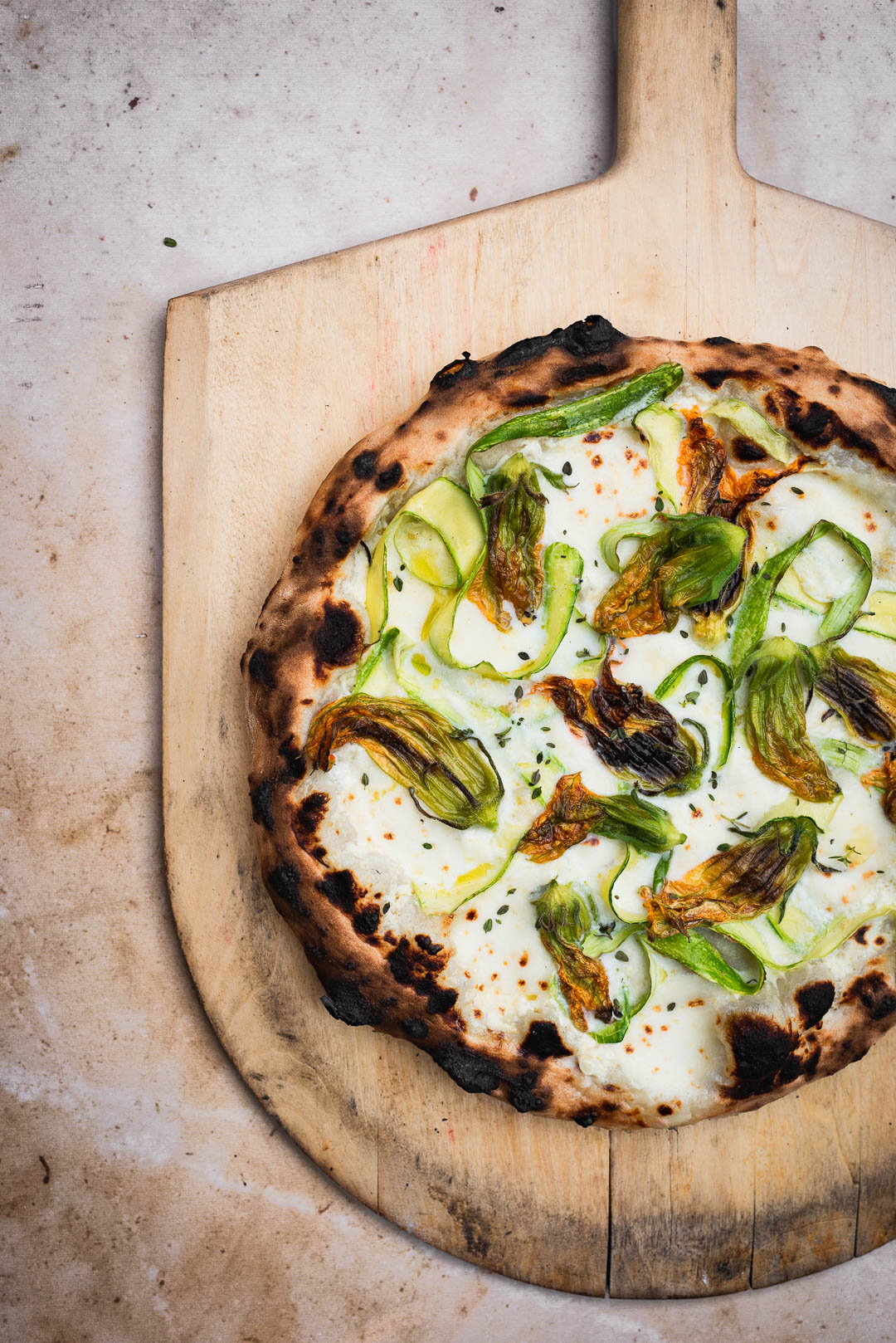 Centercut Squash Blossom Pizza