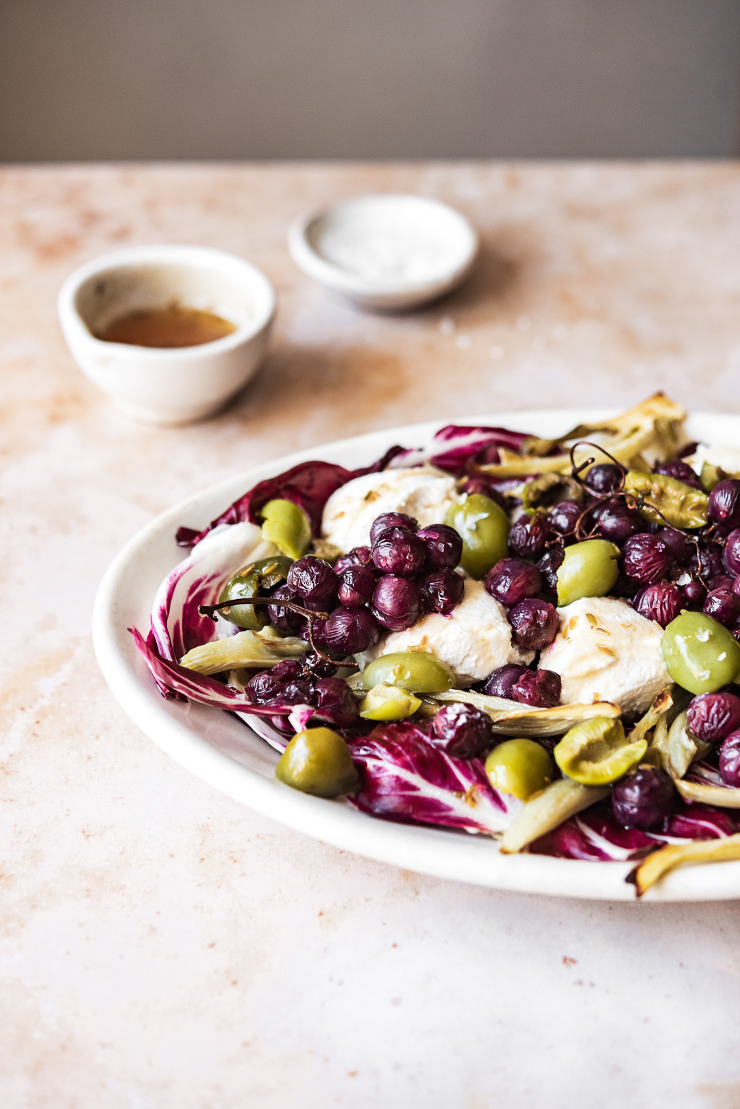 roasted grape, fennel & raddichio salad | ful-filled.com