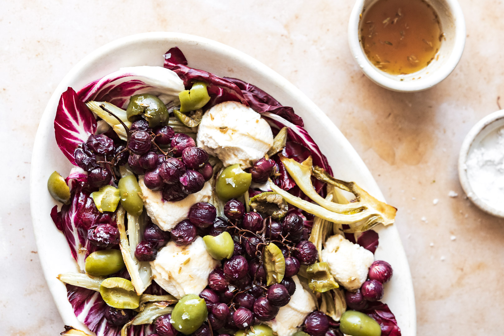 roasted grape, fennel & radicchio salad | ful-filled.com