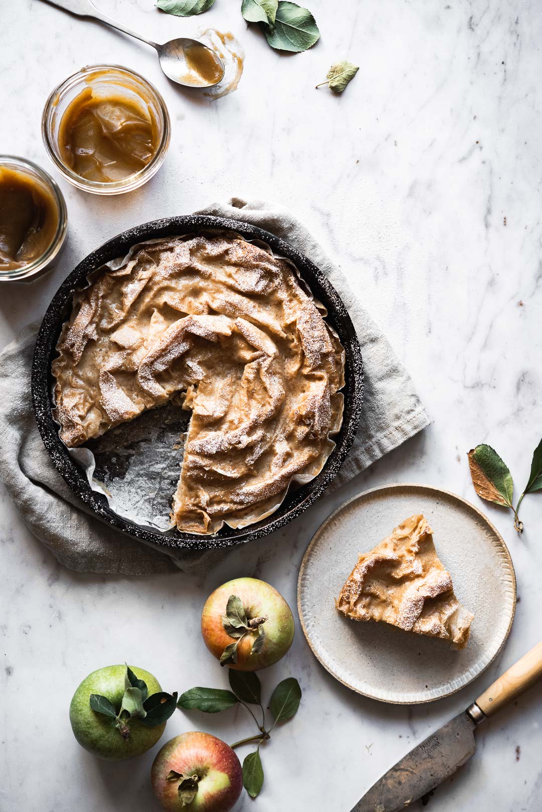 APPLE BUTTER RUFFLED MILK PIE