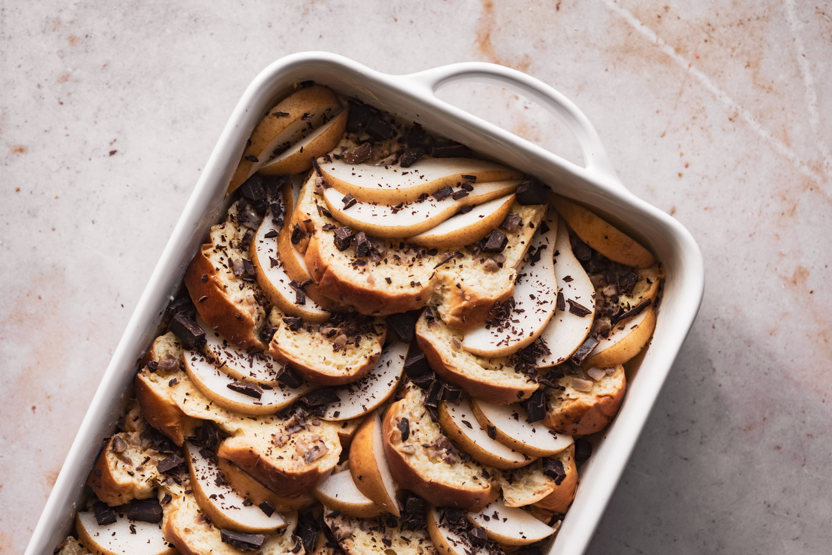 CHOCOLATE + CHESTNUT & PEAR BRIOCHE FRENCH TOAST