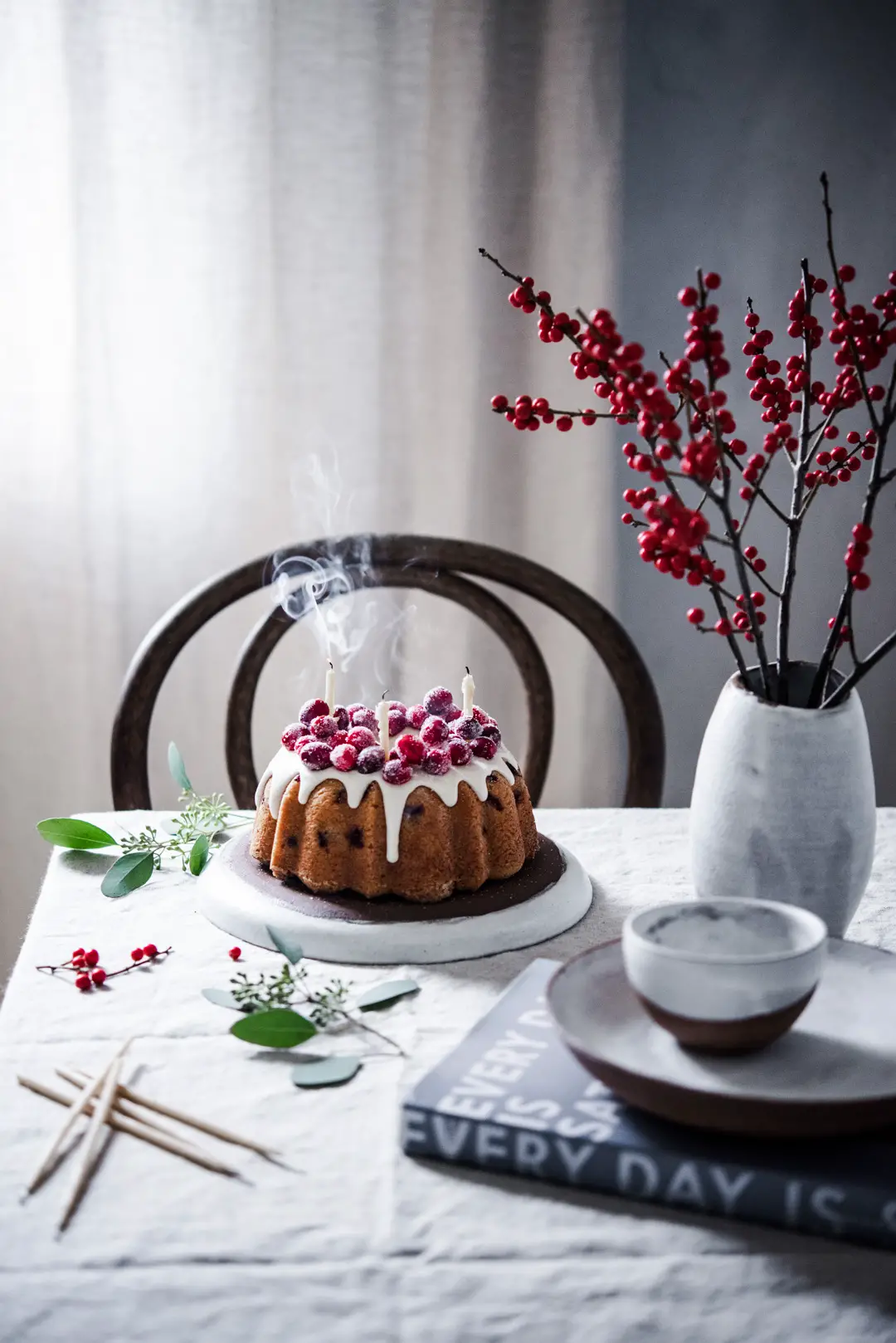 Almost-Famous Cranberry Bundt Cake from Everyday Is Saturday cookbook by Sarah Copeland