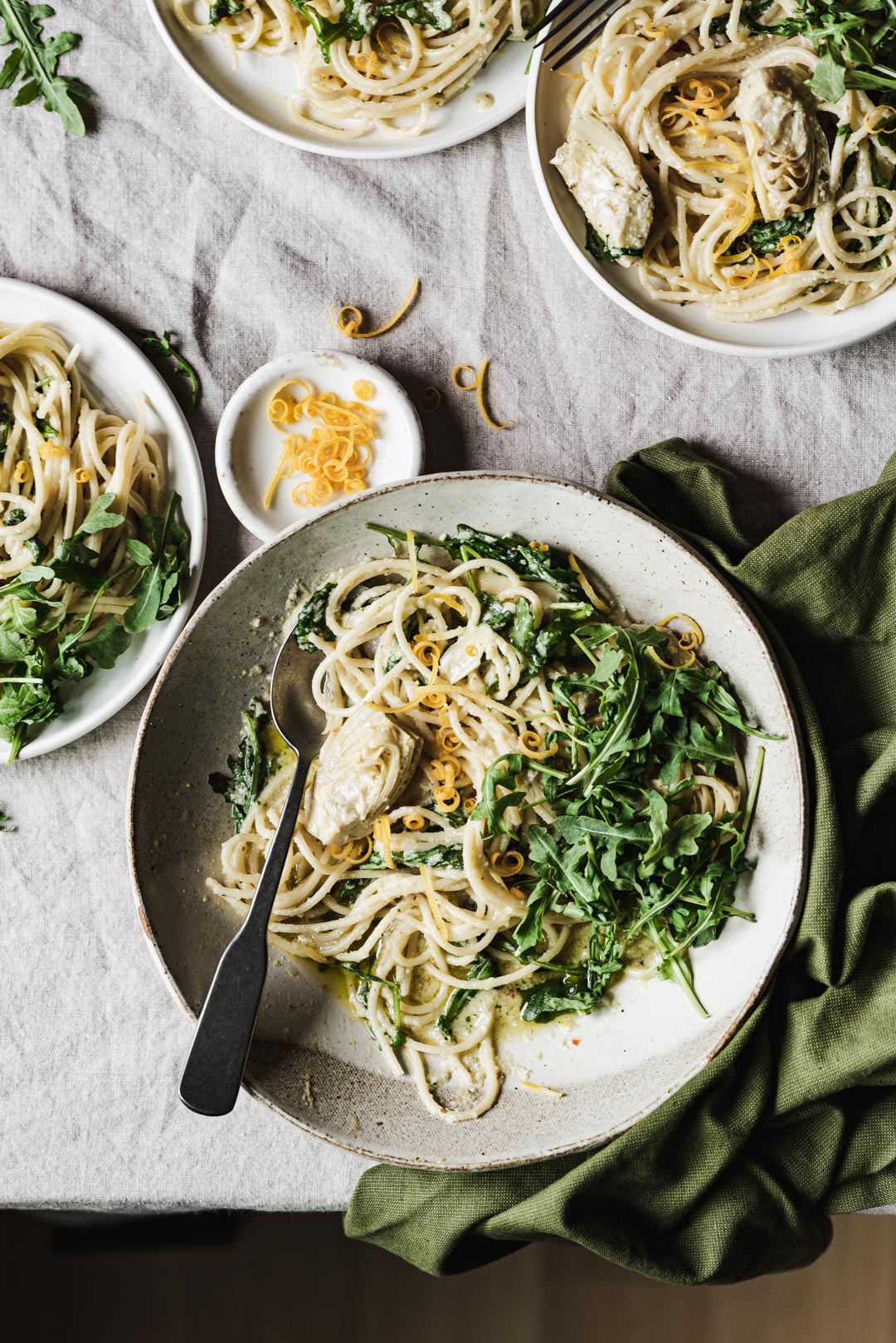 ARTICHOKE LEMON PESTO PASTA