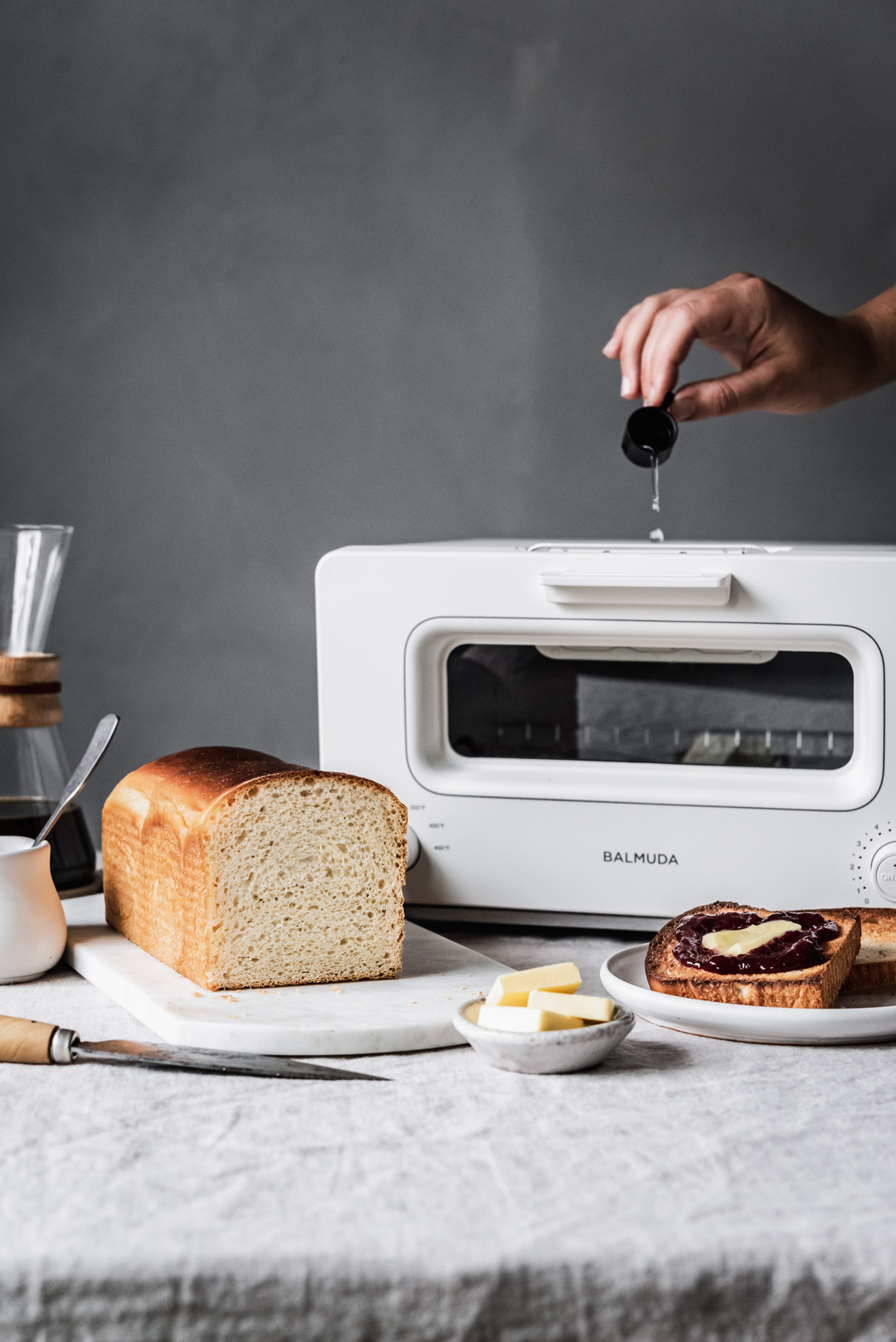 BALMUDA The Toaster & Sourdough Japanese Milk Bread