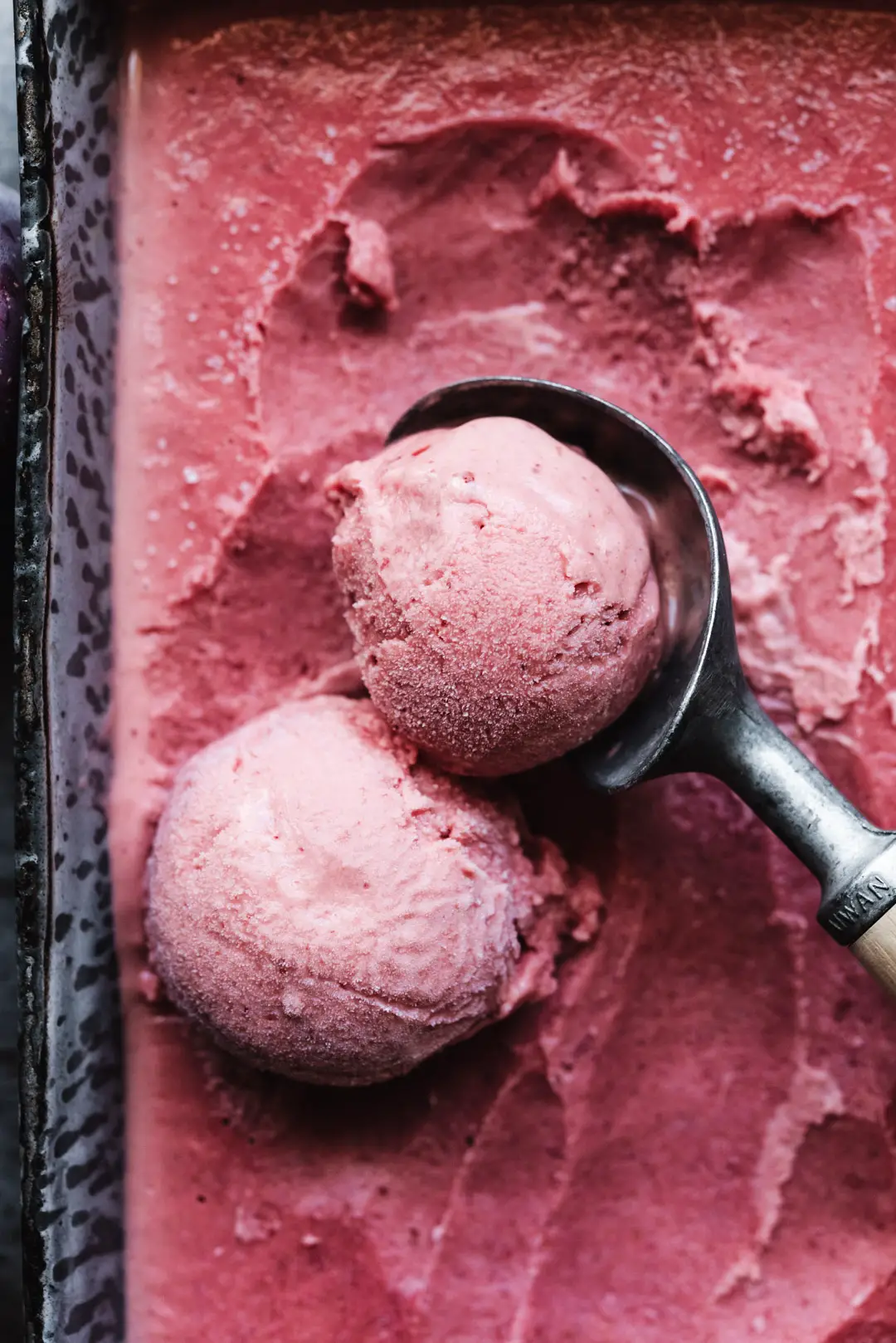 PLUM SHERBET
Not to be mistaken with sorbet, sherbet is a creamy frozen fruit dessert that you should be sure to enjoy this summer! This simple plum version is sweet, slightly tart, perfectly creamy and can be made without an ice cream maker!