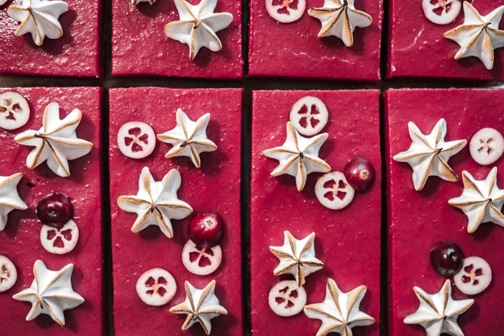 perfect cranberry bar close up