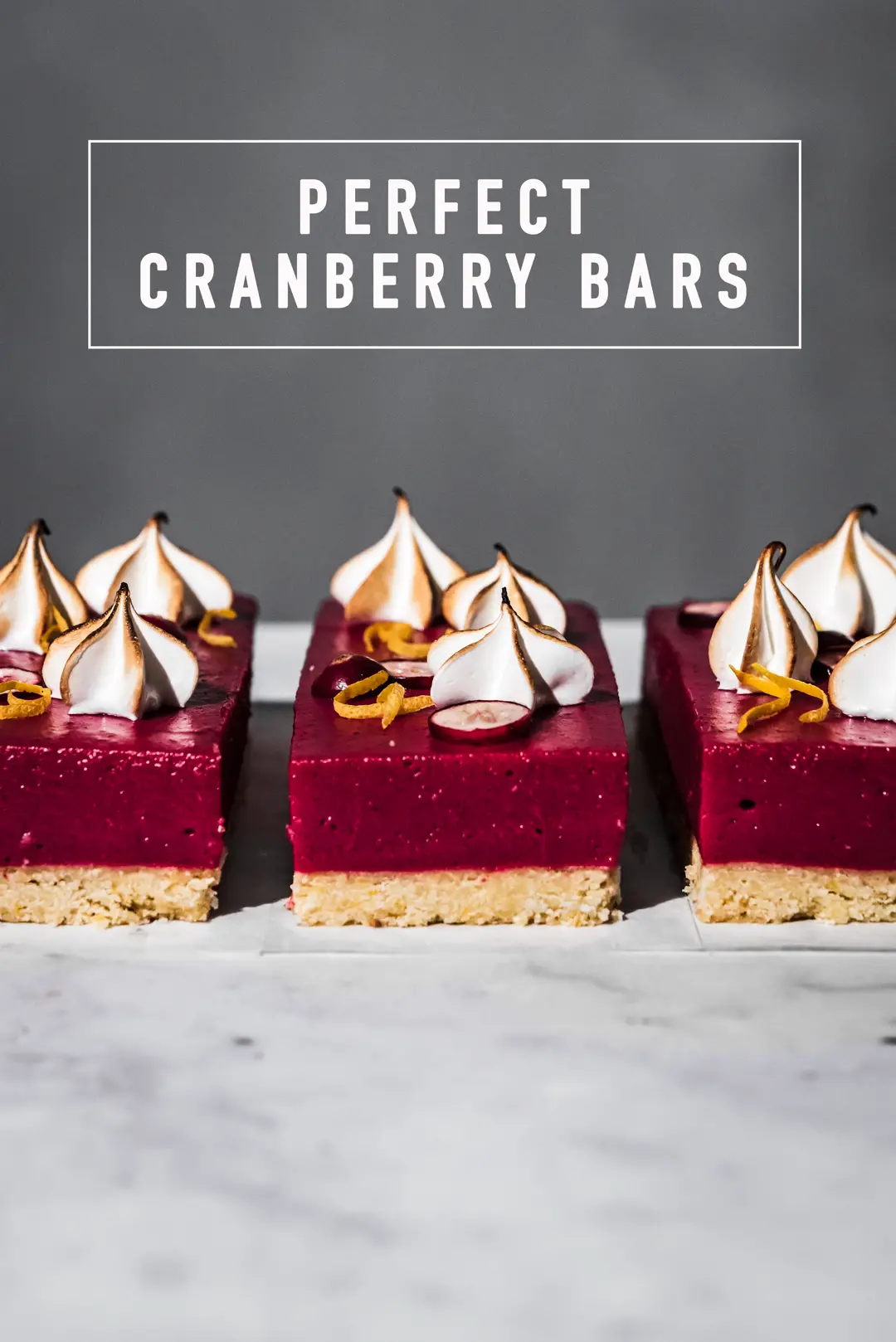 If you are a lemon bar fan, then you will love this cranberry version! These perfect cranberry bars are a simply beautiful addition to your holiday baking!