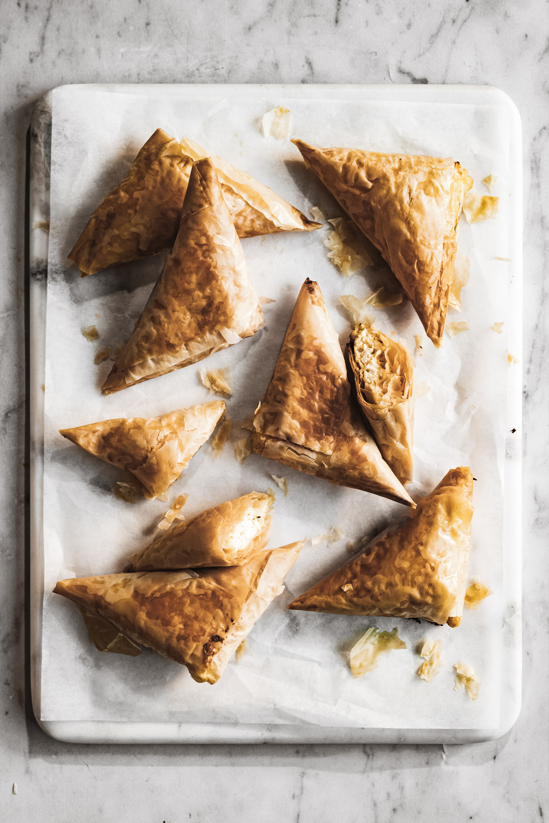 EASY GREEK CHEESE TRIANGLES