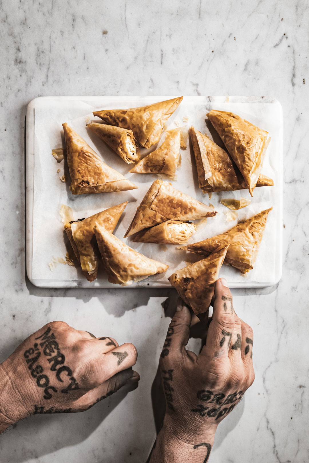 EASY GREEK CHEESE TRIANGLES