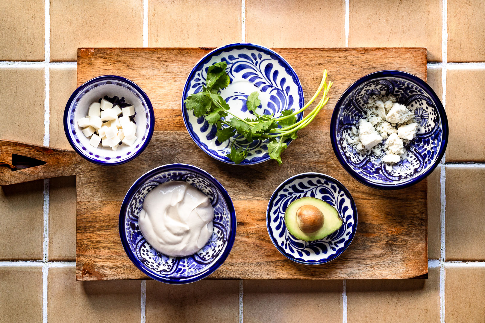 Traditional Mexican Tortilla Soup Toppings