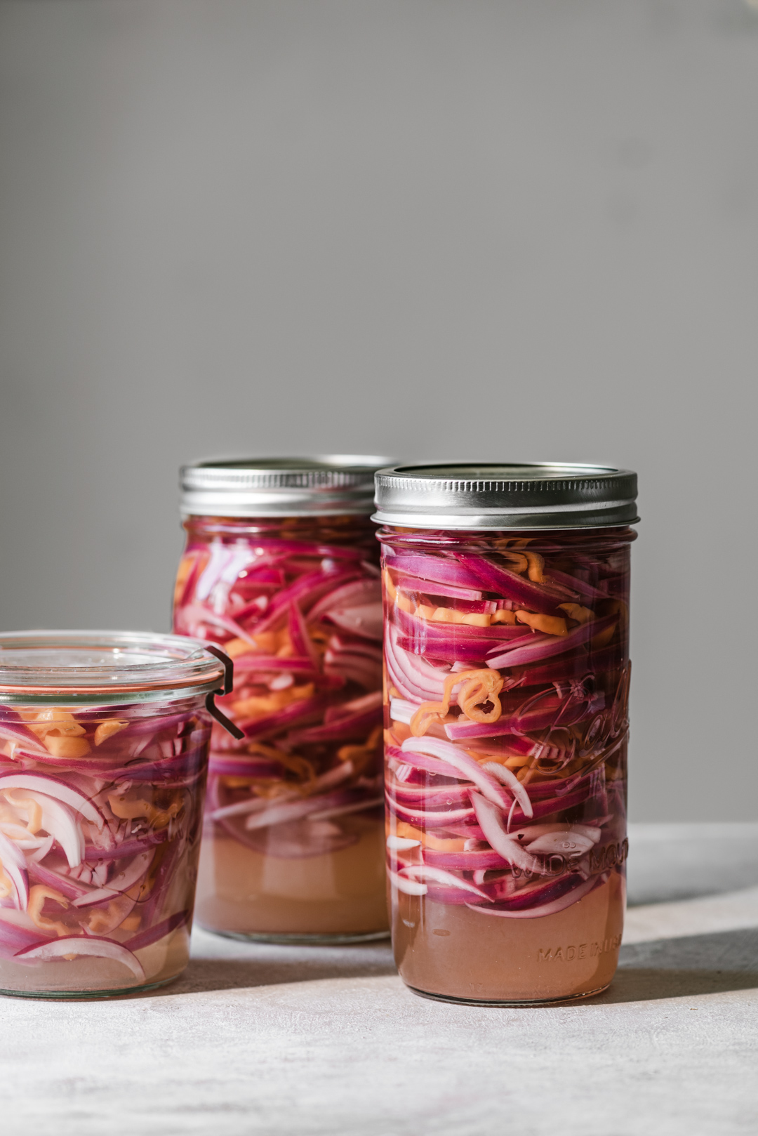 PICKLED RED ONIONS WITH HABANERO PEPPERS