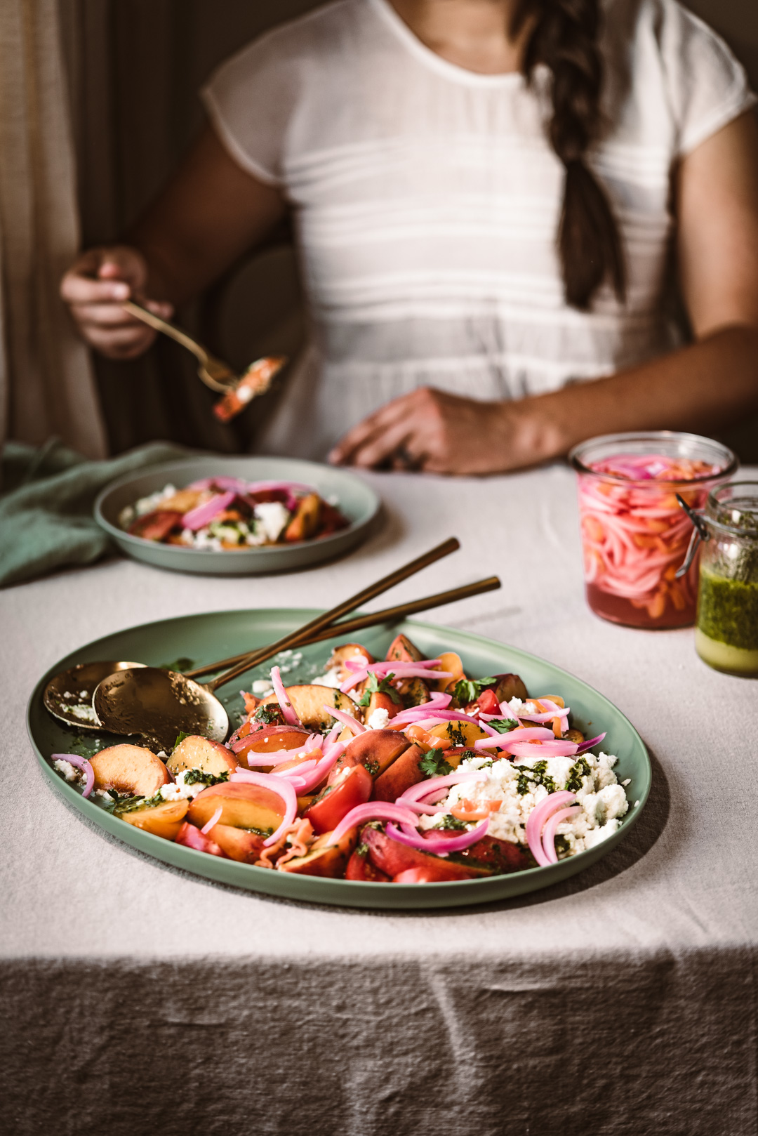 SPICY TOMATO PEACH SALAD