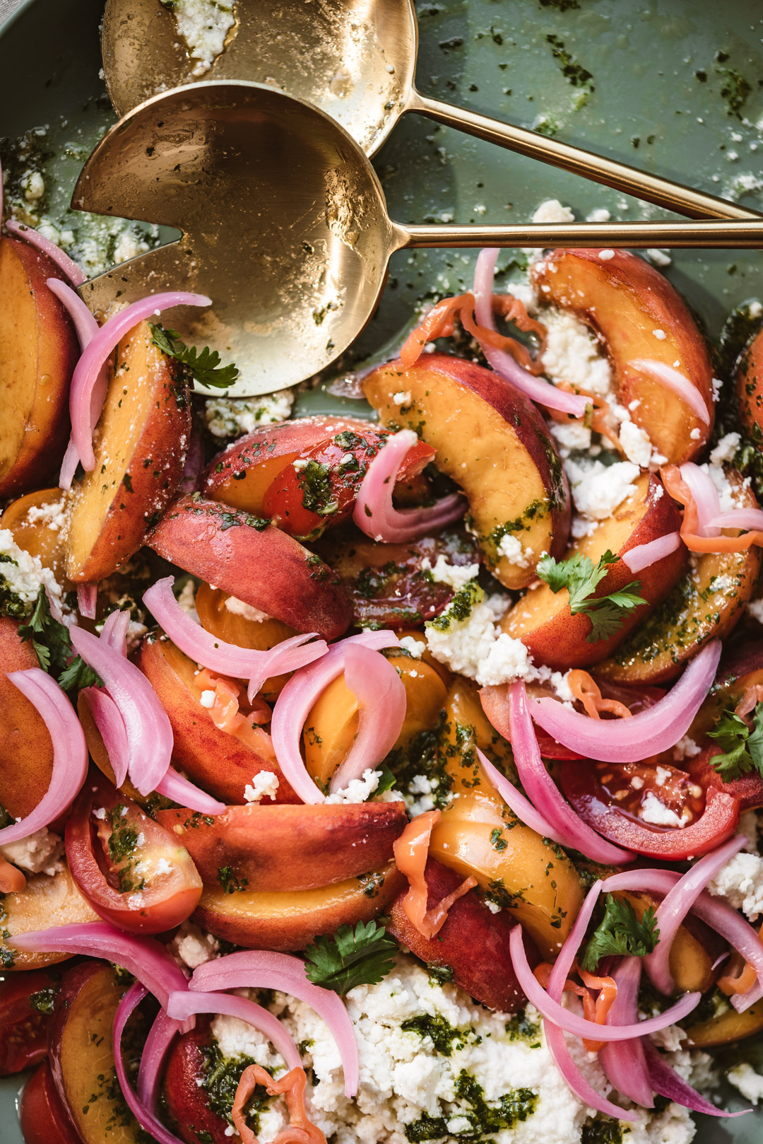 SPICY TOMATO PEACH SALAD