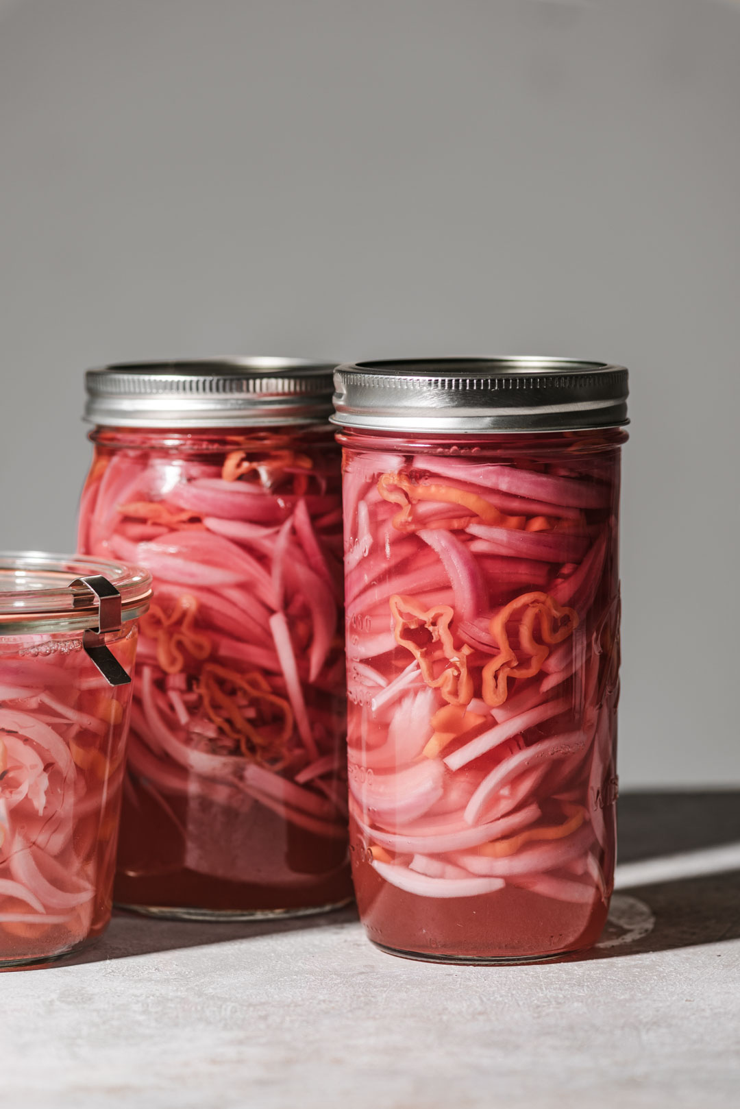 PICKLED RED ONIONS WITH HABANERO PEPPERS