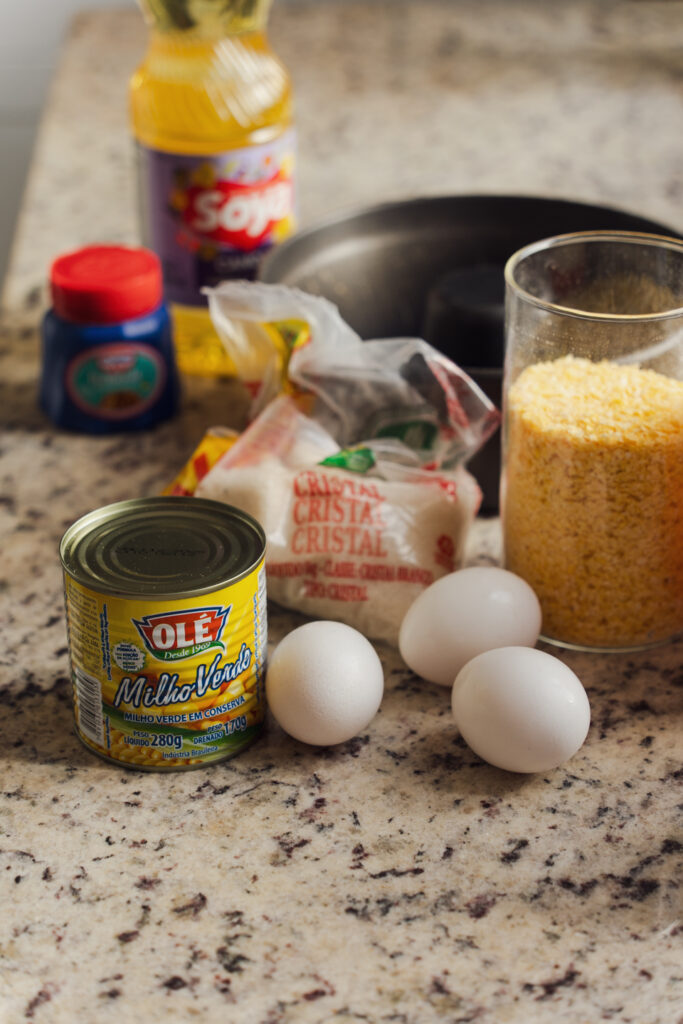 Bolo de Milho ingredients